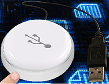 graphical image of a large usb button and connector